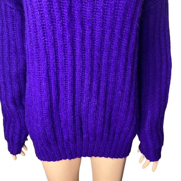 Vintage Palmettos Sweater Womens Medium Wool Blend Pullover Purple - Picture 4 of 10